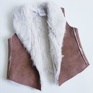 Kardashian Kids Suede Faux Fur Vest
